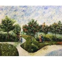 《蒙特马花园里的恋人》、《成雙入對》，梵高油画临摹