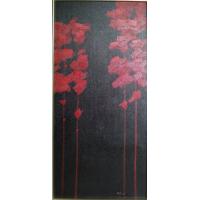 大树银花-红,世博参展原创抽象花卉油画,世博价16000