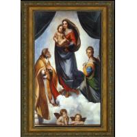 拉斐尔《西斯廷圣母》，宗教古典人物临摹油画