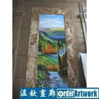 3.6米巨幅油画，温州万川锦苑空中别墅豪宅主客厅配画实例