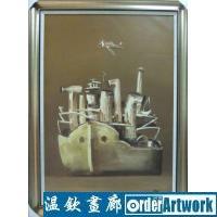 老船系列之六,原创现代油画,武汉美术家协会理事吕东波