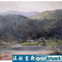 楠溪小景,丽水油画行业协会副会长金向军