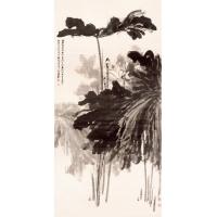 张大千-墨荷图