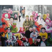 《当代大家庭》，当代艺术油画，栗春，北京宋庄画家村著名画家，艺术策展人