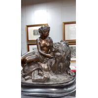 《恋爱中的狮子》青铜雕塑，浪漫主义雕塑大师纪尧姆·吉夫斯 Guillaume Geefs